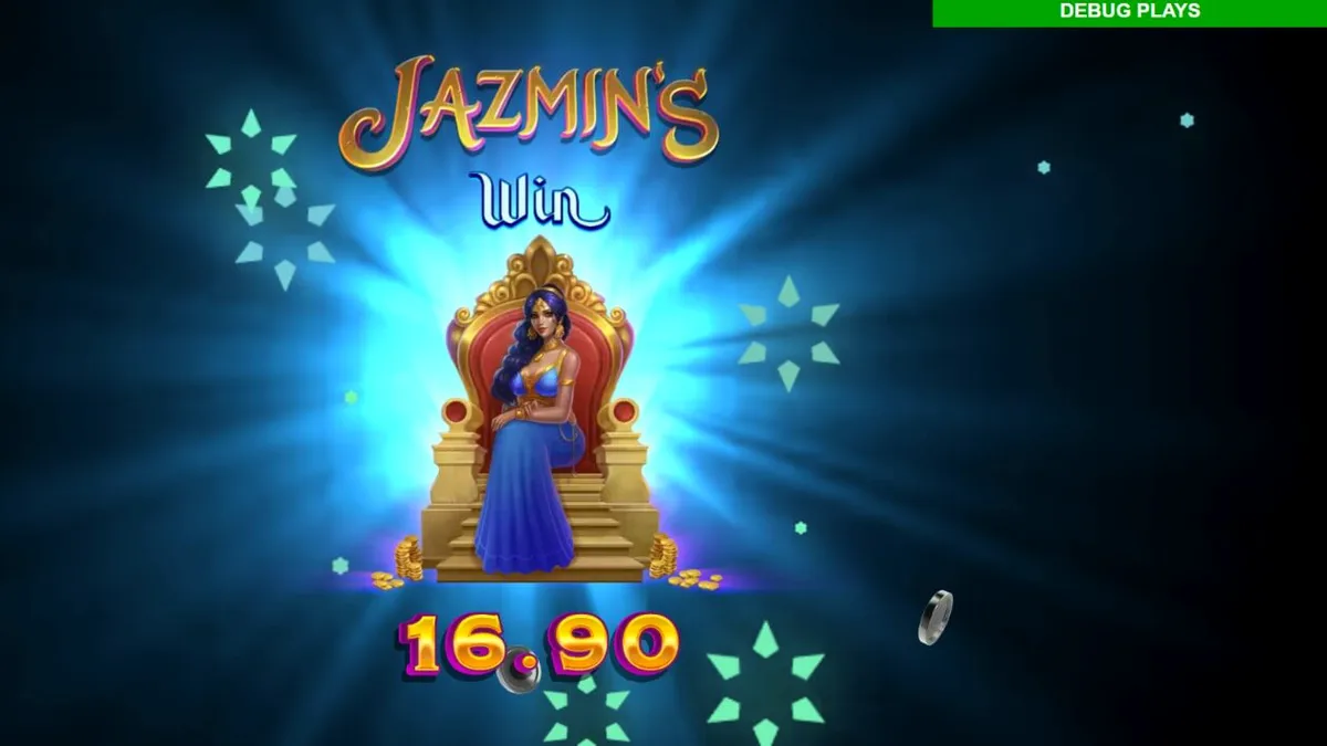 Tampilan visual slot Jazmin’s Wild Ways Smash Pots dengan tema Arabian yang mewah